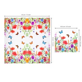 Penta Angel Floral Napkins 20Pcs Decorative Flower Cocktail Paper Napkins Guest Hand Towels for Art Craft Birthday Wedding Spring Tea Party Garden Decoration (Wildflower)