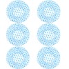 6 Pcs Shower Caps, Reusable Bath Cap with Elastic Band,