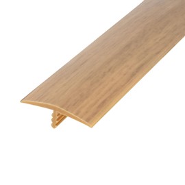 Outwater Plastic T-molding 1-1/4 Inch Oak Woodgrain Flexible Polyethylene Center Barb Tee Moulding 12 Foot Coil
