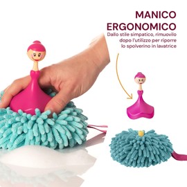 Avilia Microfibre Duster with Telescopic Handle - Ideal for Cleaning the House, Practical and Quick Streak Free - Ideal for High Surfaces and Dishwasher Safe