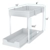DEKAVA Cabinet, 2 Pack Under Sink Organizer, 2 Tier Sliding