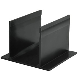 AluSthetic PVC Threshold Drainage Channel Connection Part | Flat Bottom Connector for Outdoor Driveway Patio Garden Drainage Systems | Soakaway Storm Drain Piece (No Outlet x 2)