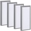 4 Pack Magnetic Notepads for Refrigerator，200 Sheets Grocery List Large