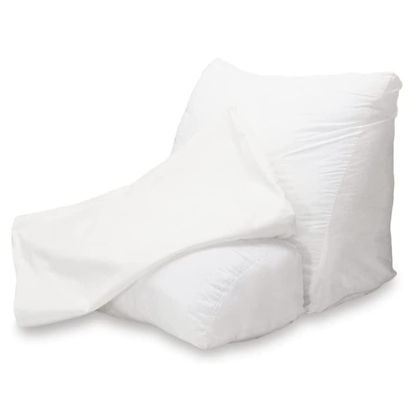Contour Flip Pillow 10-in-1 Bed Wedge Body Support Pillow, King - White Pillowcase Pillow Protector Cover