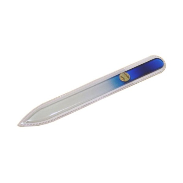 Bragec Glass Nail File 5.5 inches (140 mm), Single Sided Type (Blue Gradient #02)