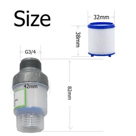 Washing Machine Faucet Filter with 6 Replaceable Filter Elements for Removing Sediment and Impurities Washing Machine Filtration System Purifier 7Pcs/Set