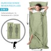 LSTRAGY Cabin Sleeping Bag, 2-in-1 Microfibre Sleeping Bag with Full