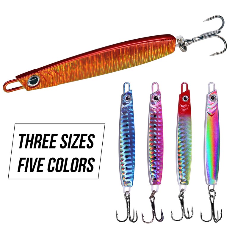 THKFISH Pirk 5 Pieces Bait Vertical Metal Fish Metal Pirk