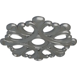 Ekena Millwork CM20ANSLS Angel Ceiling Medallion, 20 7/8"OD x 3 5/8"ID x 1"P, Hand-Painted Silver