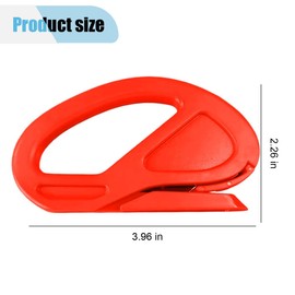 2PCS Wrapping Paper Cutter, Safety Vinyl Film Cutter, Wrap Cutter Tool with Razor Blade, Retractable Utility Knife, Craft Knife for Car Wrap, Window Tint, Craft Making (Tangerine)