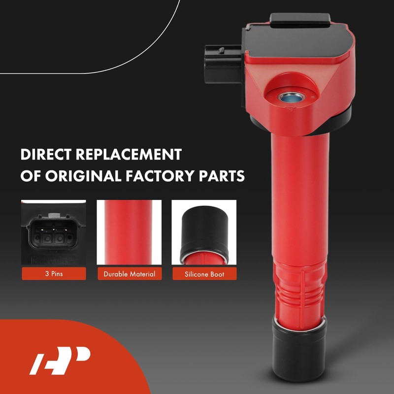 A-Premium Red Set of 12 Ignition Coil Pack and Iridium