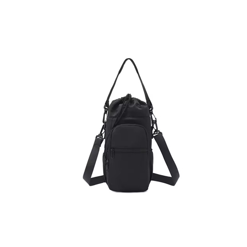 Water Bottle Carrier Bag for Travel – Insulated Nylon Crossbody