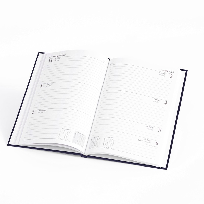 evelay 2025 Diary A4 Week to View Hardback Planner Organiser