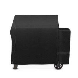 Grill Cover for Weber Searwood XL 600 Pellet Grill,All-Weather-Resistant Outdoor Protection Heavy-Duty 600D Waterproof BBQ Smoker Cover Fits Model 3400146, Black