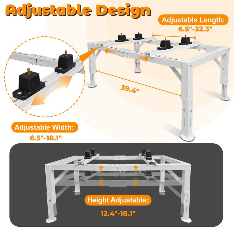 Mini Split Stand, Heavy Duty Adjustable Mini Split Ground Stand