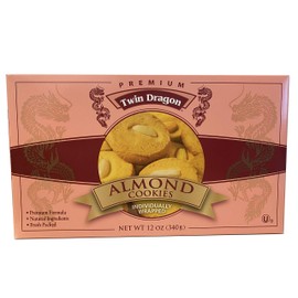 Twin Dragon Cookies Almond Chinese Style