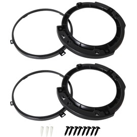 ETL INDUSTRIES 7 Inch Headlight Mounting Bracket Assembly Set with Round Headlight Metal Ring for 2007-2017 Jeep Wrangler JK
