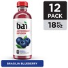 Bai Flavored Water, Brasilia Blueberry, Antioxidant Infused Drinks, 18 Fluid