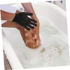 VALICLUD Guantes de Baño Exfoliantes Negros de Doble Cara -