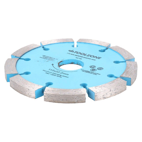 115mm x 8mm Diamond Tipped Mortar Raking Disc Masonry Blade