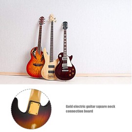 EMSea Neck Plate with Mounting Screws Compatible with Fender Compatible with Strat Compatible with Tele Electric Guitar, Gold