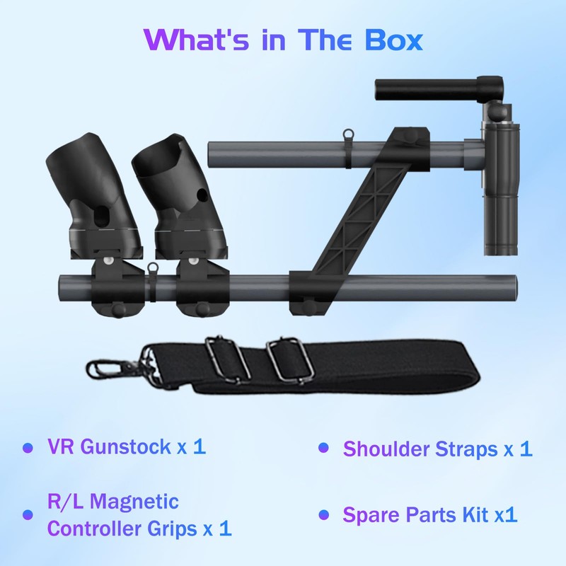 Magnetic VR Gun Stock for Quest 3/3S, Rifle Grip VR