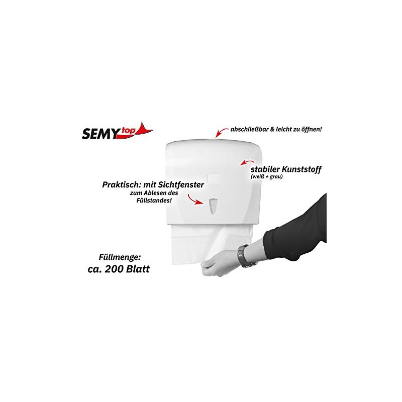SemyTop ST-5010 Folding Hand Towel Dispenser, White, 255 x 240
