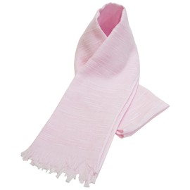 WKG UV Protection Cotton Scarf, Made in Senshu, Made in Japan, Approx. 11.4 x 63.0 inches (29 x 160 cm), Long Type, UV Stole, Peach Yellow, Saxophone, Purple, Beige, Sakura, Muscat, Milky, cherry