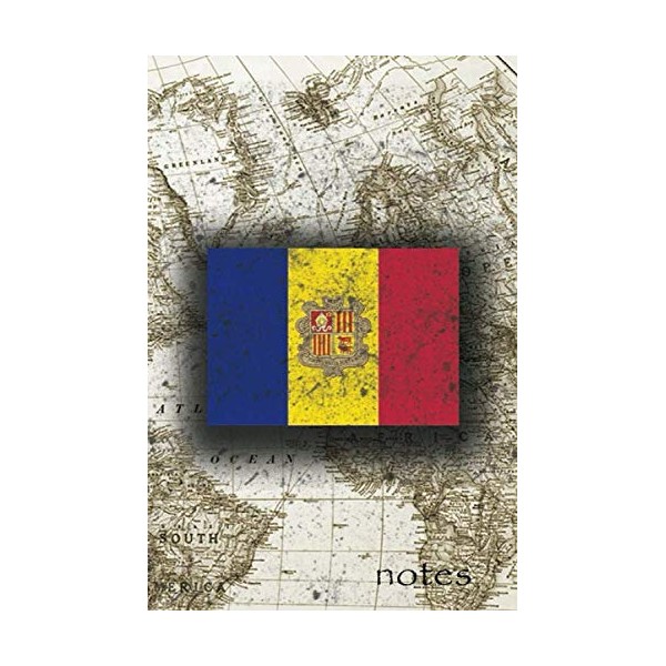 Notes: Beautiful Flag Of Andorra Lined Journal Or Notebook, Great