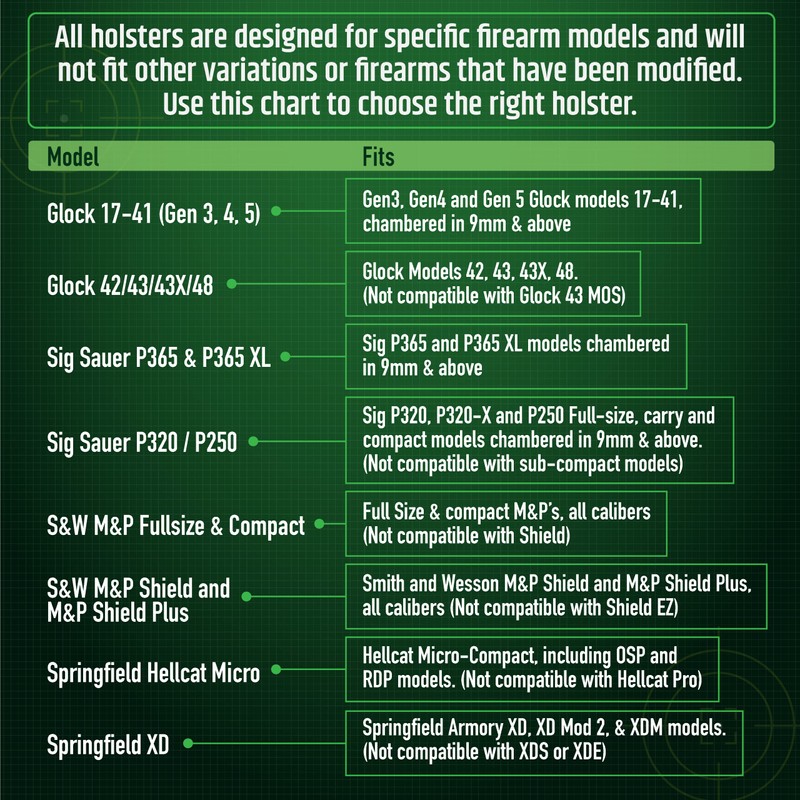 Q-Series IWB Minimalist Concealed Carry Holster - Fits Springfield Hellcat