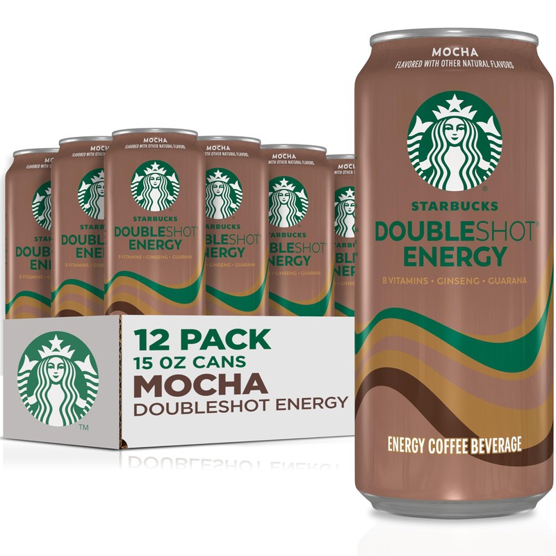 Starbucks Doubleshot Energy Drink Coffee Beverage, Mocha, Iced Coffee, 15