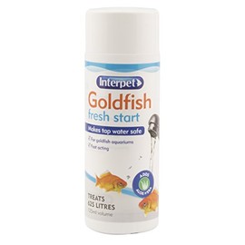 Interpet Goldfish Fresh Start Aquarium Water Treatment Dechlorinator with Aloe Vera, Makes Tap Water Safe for Fish, 125 ml