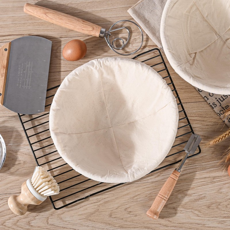 Saint Germain Bakery Premium Round Bread Banneton Basket with Liner