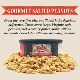 The 1949 Nut Co. Gourmet Salted Virginia Style Peanuts | Oil Roasted Fried with a Unique Crispy Crunch | Extra-Large, Hand-Cooked in the USA with an Old Family Recipe, 20 oz.
