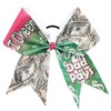 I Cheer Dad Pays Cheer Bow - Glitter Sublimated Cheer