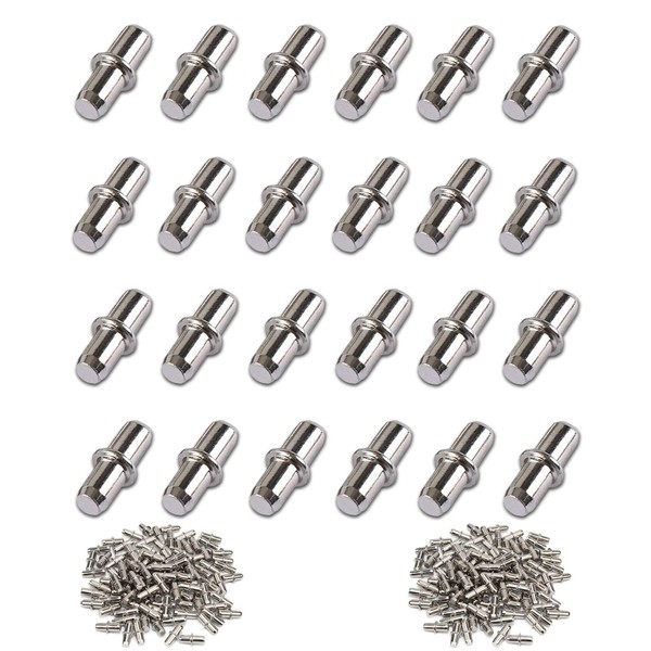 Shelf Bracket Pegs, 100 Pieces of Metal Shelf Pins, Diameter