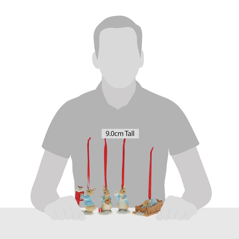 Beatrix Potter Set of 4 Hanging Ornaments