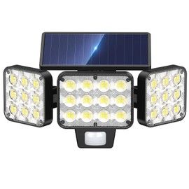 GEARLITE Solar Security Lights Outdoor Motion Sensor, 2000 Lumens Solar Lights Outdoor Garden with 270° Wide Illumination Angle, 3 Modes IP65 Garden Light for Garage, Front Door and Yard