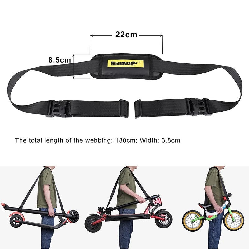 Rhinowalk Adjustable Shoulder Strap for E-Scooters, E-Bikes, Folding Bikes &