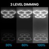 HYPERLITE Hexagon Garage LED Light, Upgraded 3 Level Dimmable 96W