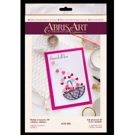 Abris Art Postcard cross-stitch kit - Love rain AOO-006