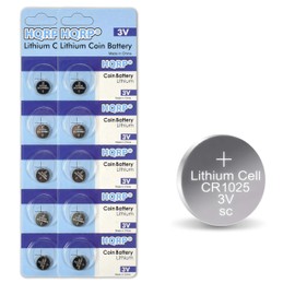 HQRP 10-Pack CR1025 3-Volt Lithium Cell Battery CR1O25 BR1025 DL1025 1025 5033LC KL1025