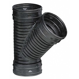 Advanced Drainage Systems 10-13/16"L Corrugated Drain Wye, 3" Pipe Dia.
