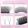 Blister Extensiones De Pestañas U-shaped Shape Mink Yy Lash
