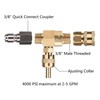High Pressure Washer Chemical Injector Kit 3/8 Inch Connector Adjustable