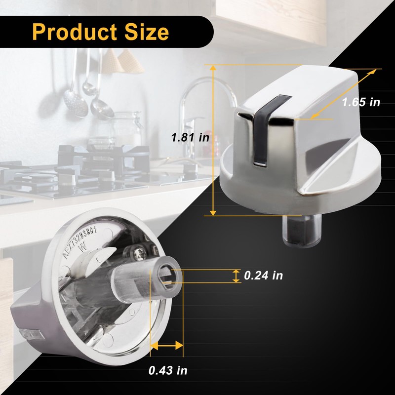 KAMONILIASS 3-Pack AEZ73293801 Burner Control Knob Assembly is Compatible with
