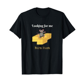 Funny Barn Hunt - Looking for me - cute Rat on hay bales T-Shirt