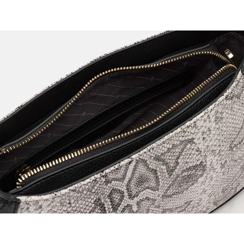 L.CREDI Hobo-Bag Natascha Women's Shoulder Bag Black/White, black-white