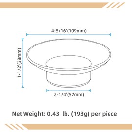 Glass Soap Dish 2 Pack, Aomasi Bathroom Round Transparent Soap Holder, Soap Tray for Bathroom Countertop Kitchen Sink Glassware