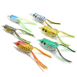 Supertrip Topwater Frog Crankbait Tackle Crank Bait Bass Soft Swimbait Lures Crankbaits Baits Hard Bait Fishing Lures 3Size-6pcs